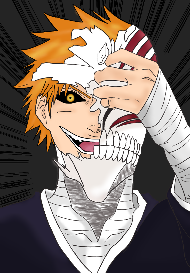 Anime Character Art Print - Ichigo Hollow Transformation from Bleach